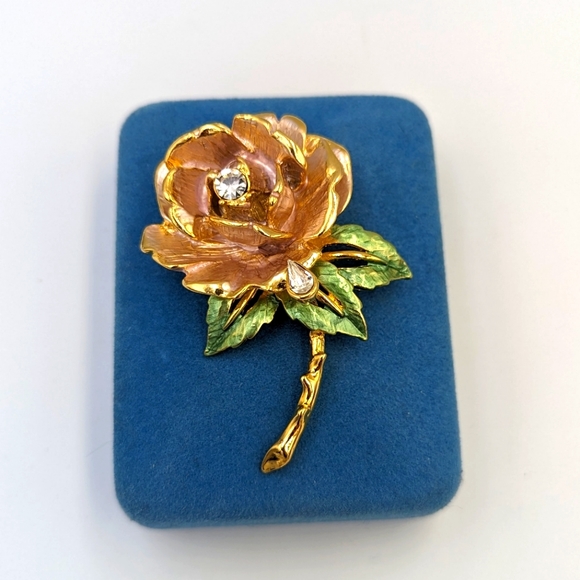 RJ Graziano 1997 Vintage Iconic Princess Diana England's Rose Pin/Brooch - Picture 1 of 10